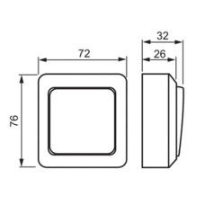 JUSSI SURFACE MOUNTING 1-GANG 2-WAY SWITCH