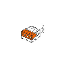 WAGO 3X0.5-2.5MM² SPLICING CONNECTOR FOR SOLID CONDUCTORS