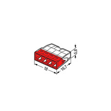 WAGO 4X0.5-2.5MM² SPLICING CONNECTOR FOR SOLID CONDUCTORS