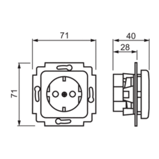 JUSSI 1-GANG SOCKET OUTLET