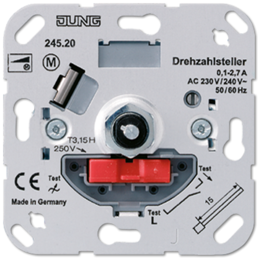 JUNG SPEED REGULATOR INSERT (ROTARY ON/OFF) (DELIVERY 1-3 WEEKS)