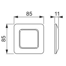 JUSSI COVER FRAME 85MM 1-GANG