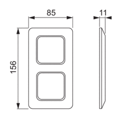 JUSSI COVER FRAME 85MM 2-GANG