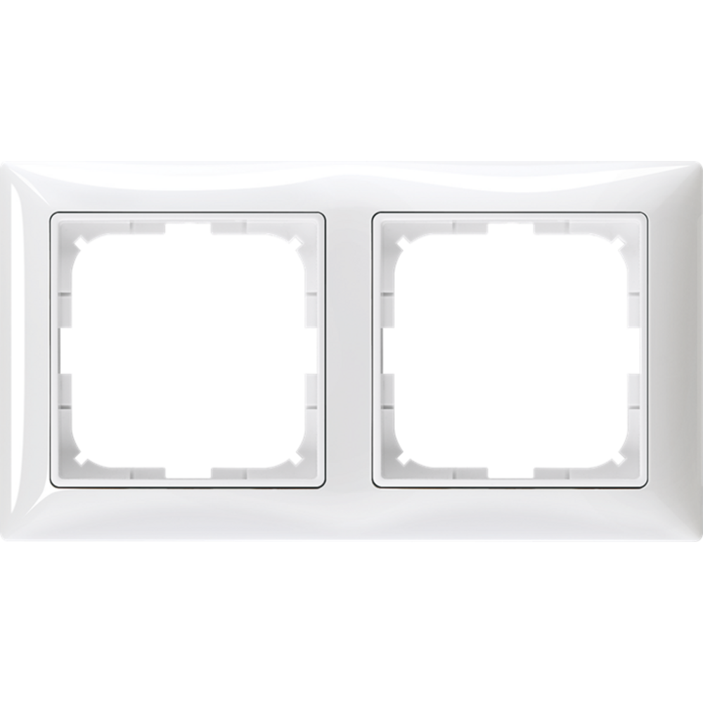 BASIC55 2-GANG COVER FRAME WHITE