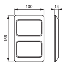 JUSSI COVER FRAME 100MM 2-GANG