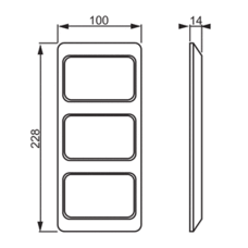 JUSSI COVER FRAME 100MM 3-GANG