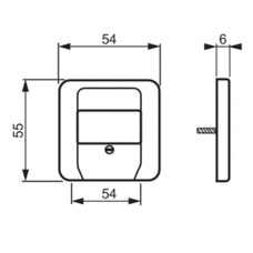 JUSSI CENTER PLATE FOR TELE OUTLET