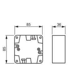 JUSSI 1-GANG SURFACE MOUNTING FRAME FOR 85MM COVER PLATES, H=36