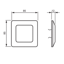 JUSSI COVER PLATE BLIND 1-GANG, CLIP-ON FASTENING