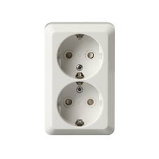 JUSSI 2-GANG SOCKET OUTLET SURFACE MOUNTING