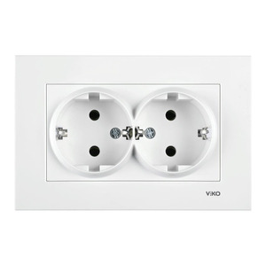 KARRE DOUBLE SOCKET OUTLET WHITE