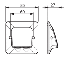 AK4 CONNECTION COVER FOR MOUNTING BOX, IP 44