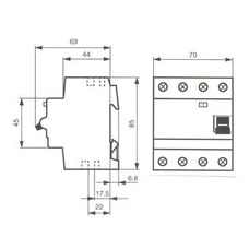 ABB 4P 63A 30MA AC-TYPE RESIDUAL CURRENT CIRCUIT BREAKER