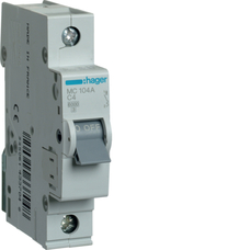 HAGER 1P C4 MINIATURE CIRCUIT BREAKER