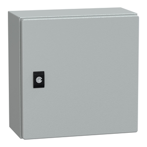 CRN 300X300X150 IP66 IK10 RAL7035 STEEL ENCLOSURE + MOUNTING PLATE