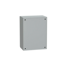 CRN 400X300X200 IP66 IK10 RAL7035 STEEL ENCLOSURE + MOUNTING PLATE