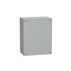 CRN 500X400X250 IP66 IK10 RAL7035 STEEL ENCLOSURE + MOUNTING PLATE