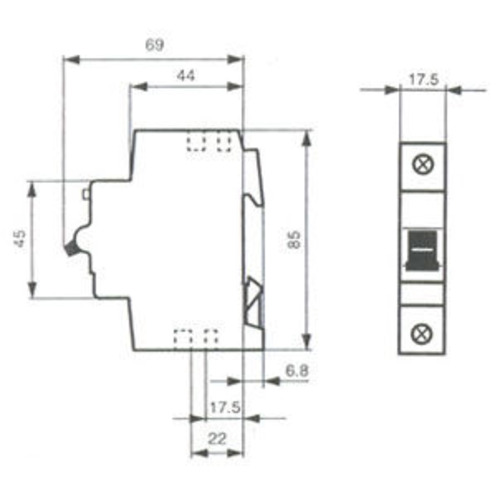 ABB 1P C1 MINIATURE CIRCUIT BREAKER