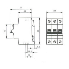 ABB 3P C6 MINIATURE CIRCUIT BREAKER