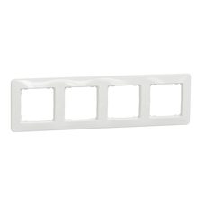 SEDNA DESIGN & ELEMENTS 4-GANG COVER FRAME WHITE