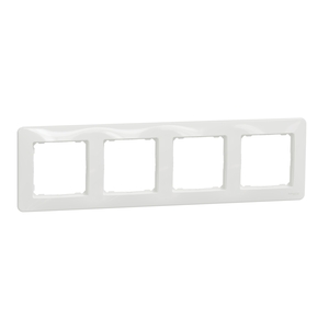 SEDNA DESIGN & ELEMENTS 4-GANG COVER FRAME WHITE