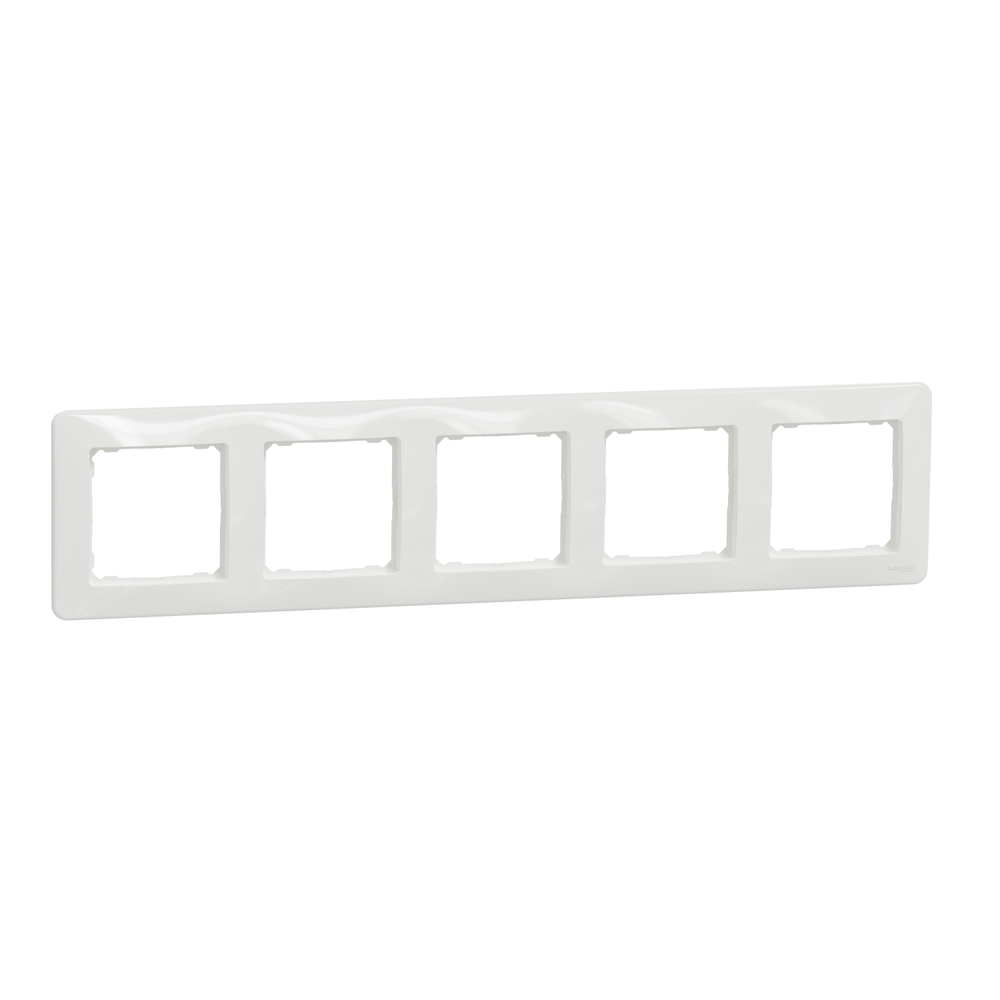 SEDNA DESIGN & ELEMENTS 5-GANG COVER FRAME WHITE