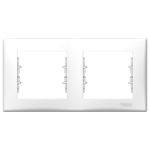 SEDNA - HORIZONTAL 2-GANG FRAME - WHITE