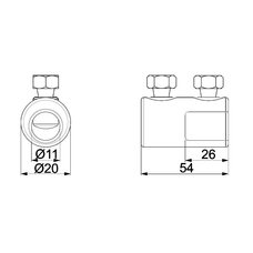 ENSTO AL/CU6-50MM² MECHANICAL CABLE CONNECTOR