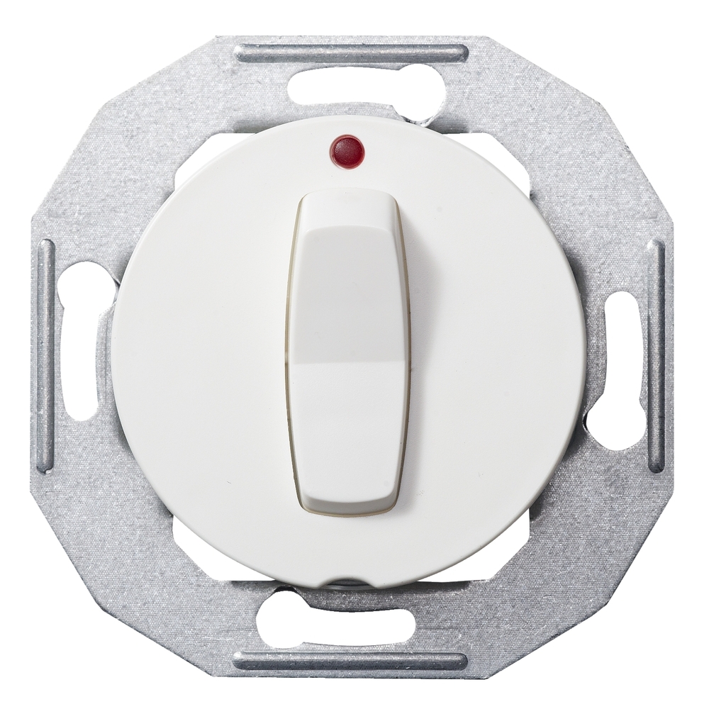 RENOVA ROCKER PUSHBUTTON 2 WAY WITH LAMP WHITE