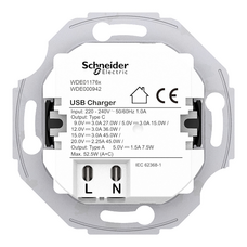 RENOVA USB A+C DOBBELT LADER SORT